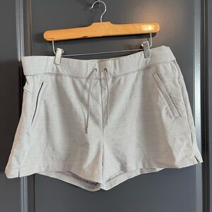 Athleta High Waist Striped Gray Shorts